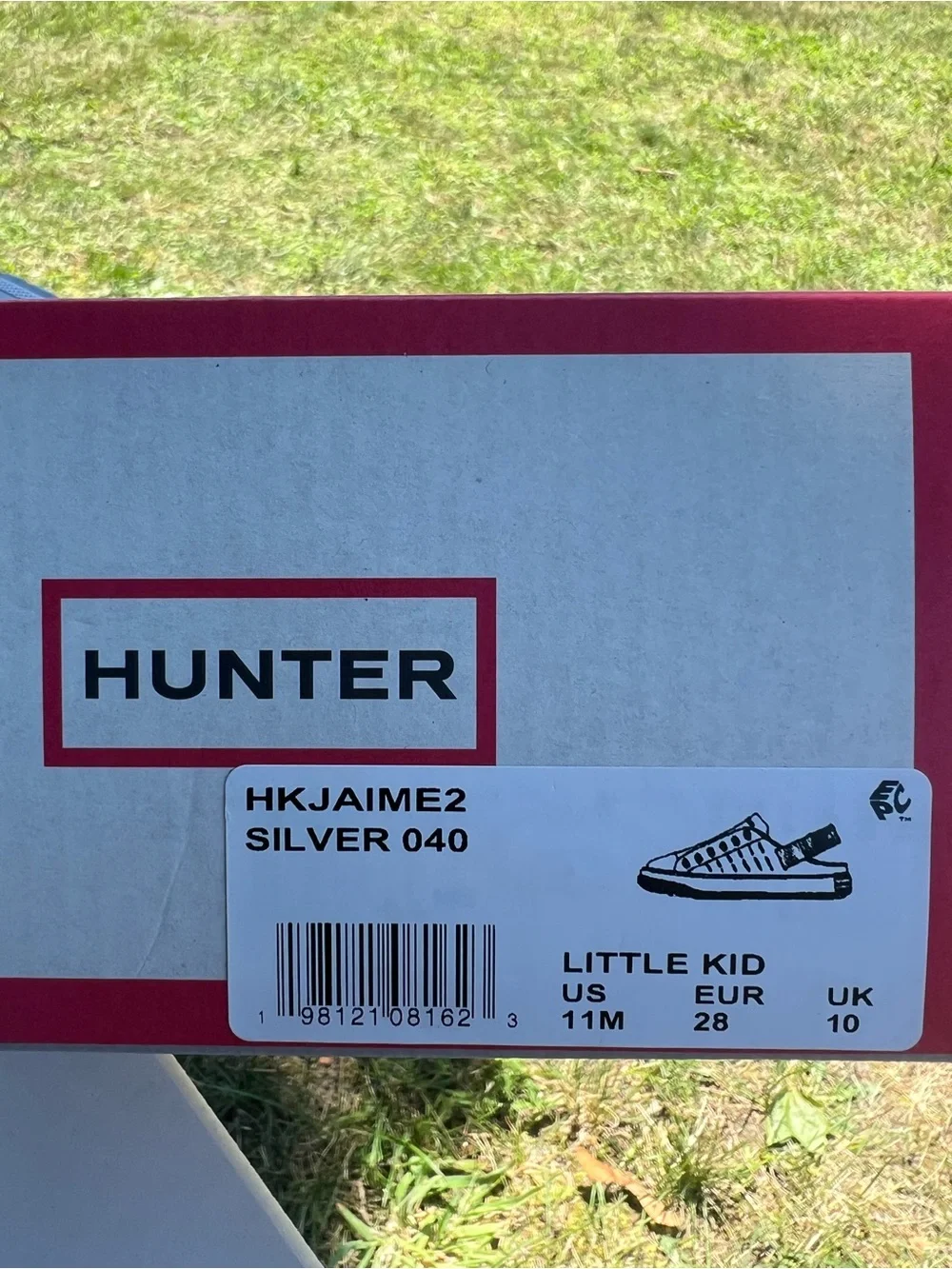 Hunter glittery silver
